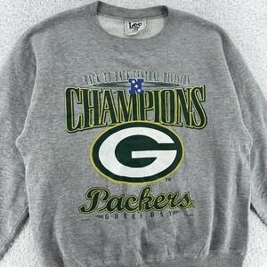 Vintage‎ Green Bay Packers Sweatshirt Mens Medium NFL Football Champions Lee 90s